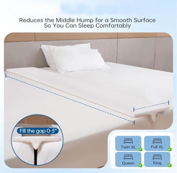 Zipper‑Cover Bed Bridge Mattress Gap Filler Custom Twin Bed Gap Connector